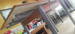 Mesa de cocina extensible madera con cajón