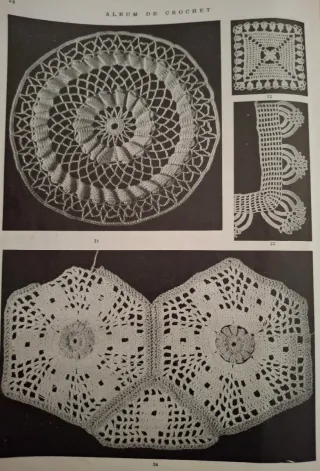 3 revistas "Album de Crochet" Num. 6, 7 y 8