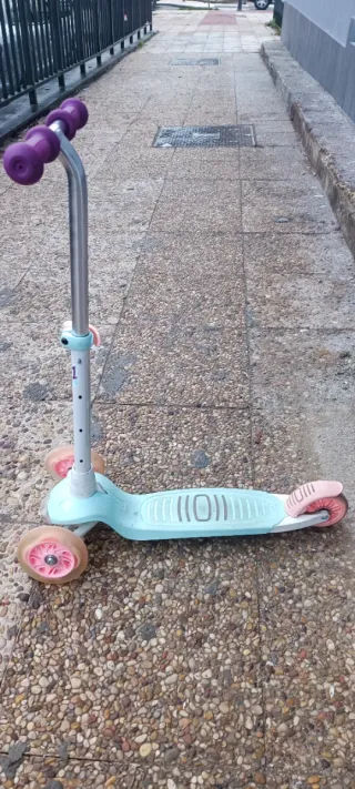 Patinete infantil 3 ruedas azul y rosa