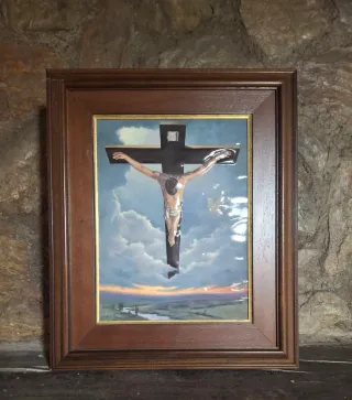 Cuadro Cristo Crucificado Marco Madera