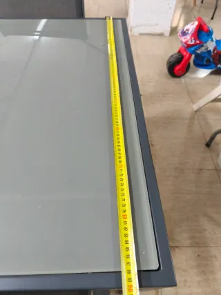 Mesa y 4 Sillas Exterior Cristal