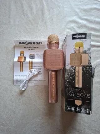 Micrófono Karaoke Dorado Rosado