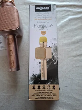Micrófono Karaoke Dorado Rosado