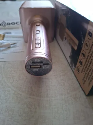 Micrófono Karaoke Dorado Rosado