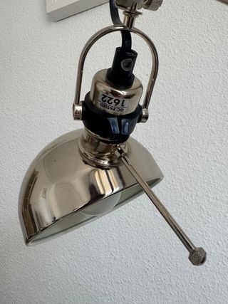 Flexo de escritorio metálico plateado