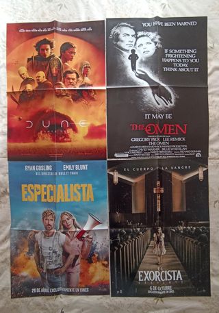 Lote 16 posters de cine. Medidas: 56,4 cm x 41 cm.