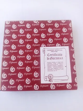 Quadretto vintage dipinto a mano su foglia oro