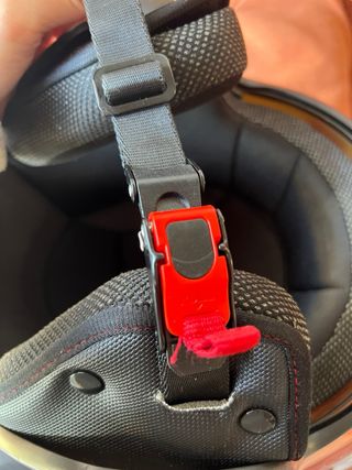 Casco Moto Talla L Blanco y Rojo