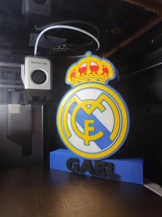 Lámpara LED Real Madrid Personalizada