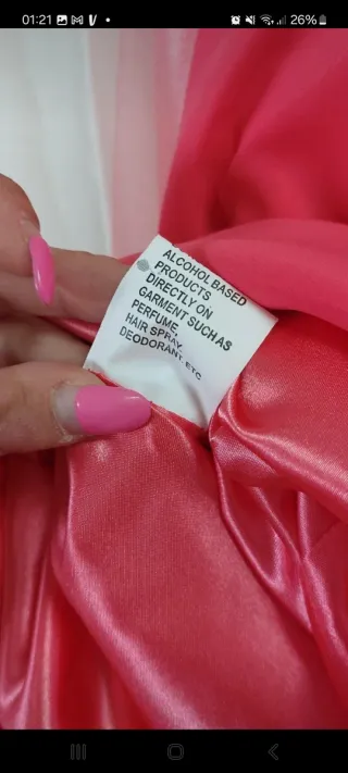 Abito cerimonia rosa corallo taglia XS