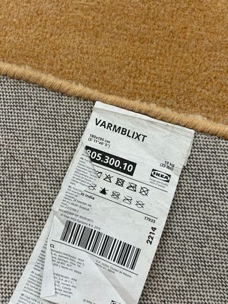 Alfombra Varmblixt Ikea 180x195cm 100% Lana