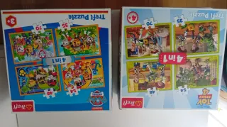 Puzzles Trefl Toy Story y Patrulla Canina 4 en 1