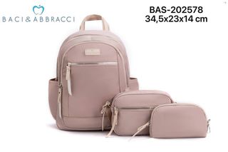 Set Zaino e Pochette Baci & Abbracci Nero