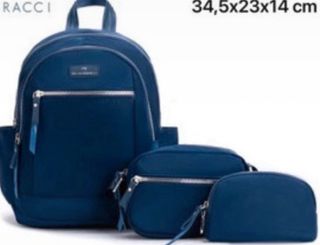 Set Zaino e Pochette Baci & Abbracci Nero