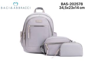 Set Zaino e Pochette Baci & Abbracci Nero