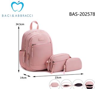 Set Zaino e Pochette Baci & Abbracci Nero