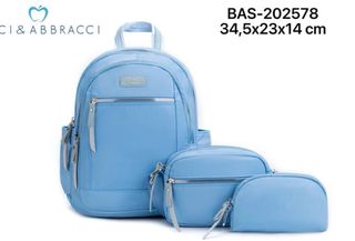 Set Zaino e Pochette Baci & Abbracci Nero