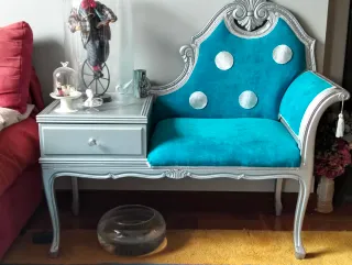 Mueble entrada vintage restaurado