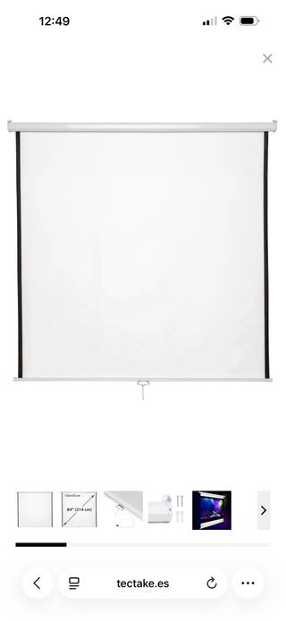 Pantalla Proyector Tectake 152x152cm