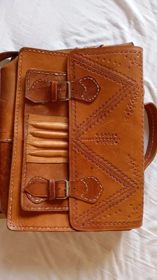Bolso bandolera de cuero