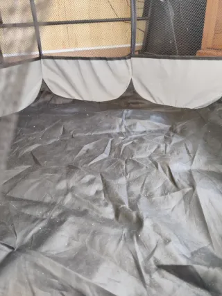 Recinto pieghevole per animali Beige/Nero