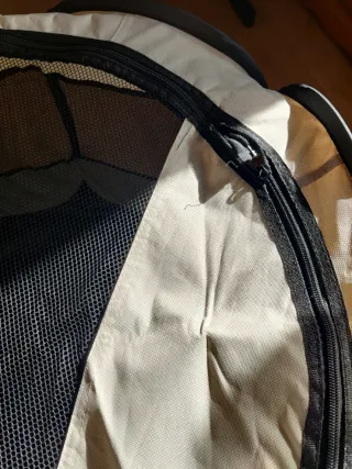 Recinto pieghevole per animali Beige/Nero