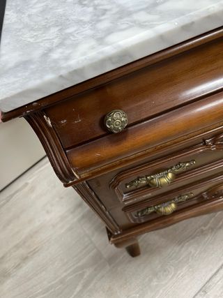 Mesilla vintage mármol y madera