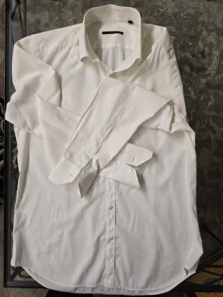 Camicia bianca Xacus uomo sfiancata