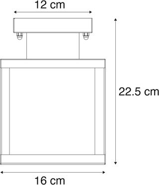 Lámpara Techo Industrial Negra | IP23