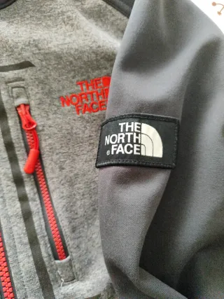 Sudadera The North Face Gris y Rojo