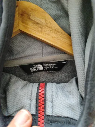 Sudadera The North Face Gris y Rojo