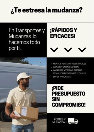 PORTES Y MUDANZAS ¡PRESUPUESTO SIN COMPROMISO!