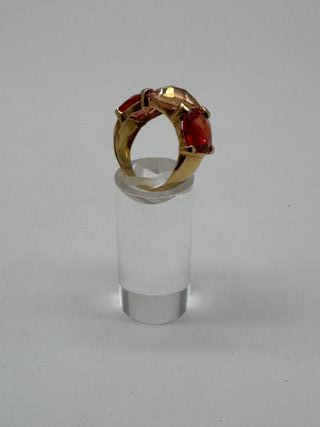01-0002 ANILLO ORO PIEDRAS DE COLOR