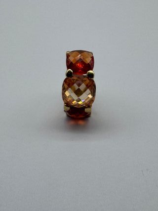 01-0002 ANILLO ORO PIEDRAS DE COLOR