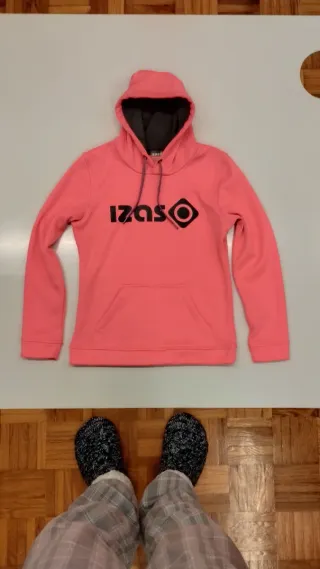 Sudadera IZAS rosa y gris