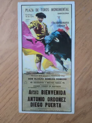 Lote dos postales de carteles taurinos