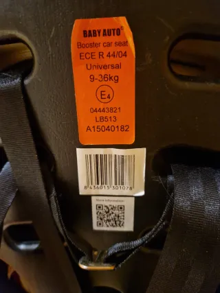 Silla Coche Babyauto 9-36kg