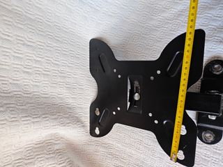 Soporte pared TV brazo inclinable giratorio negro