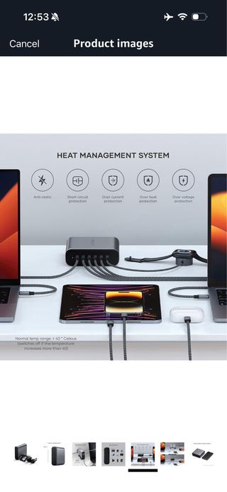 SATECHI 200W GAN USB C Charger with 6 USB C Ports