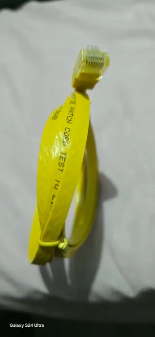 Cable de Red Ethernet Plano Cat 5 Amarillo