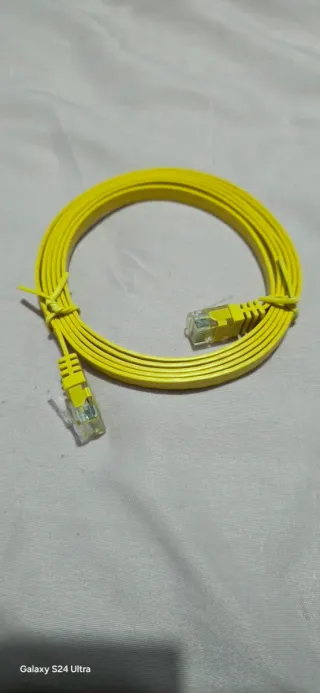 Cable de Red Ethernet Plano Cat 5 Amarillo