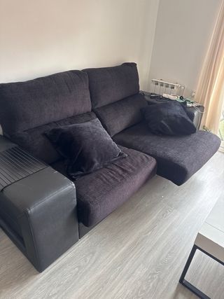 Sofá 2 plazas tela y polipiel