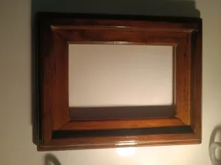 2 Cornici Legno Massello Intarsiate Foglie