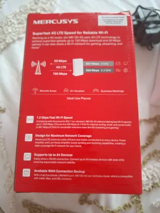 Router 4G LTE AC1200 Mercusys MB130-4G