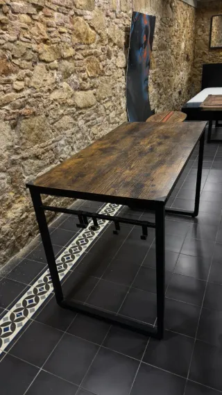 Mesa Escritorio VASAGLE 120x60 + Ganchos