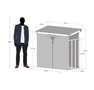 Leñero exterior 143x70x145 cm