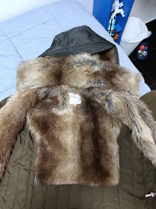 Parka Trafaluc verde y marrón