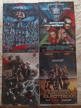 Lote 16 posters de cine. Medidas: 56,4 cm x 41 cm.