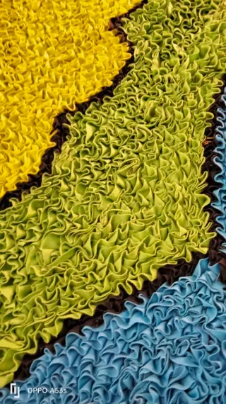 Alfombra infantil hipopótamo azul y verde