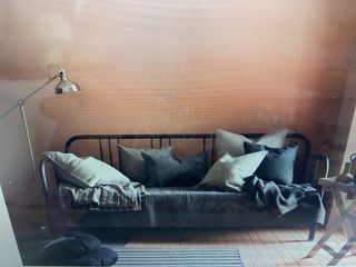 Diván Fyresdal Ikea Negro Metal